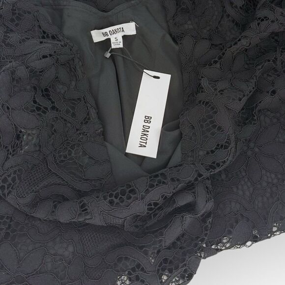 BB DAKOTA NWT LITTLE BLACK DRESS LACE OVERLAY WITH‎ LINING - Picture 5 of 10